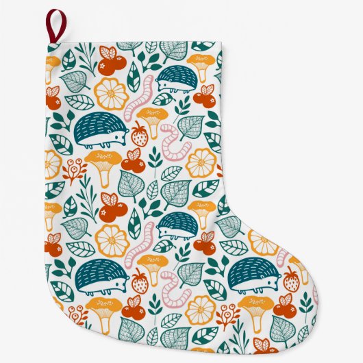 森林 ラージクリスマスストッキング (正面)