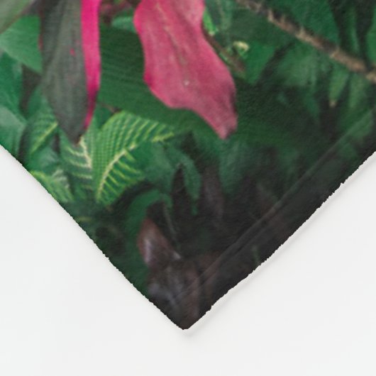 森林 |レクレクバリの滝 フリースブランケット (角)