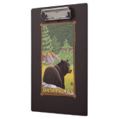 森林-ワシントン州のツキノワグマ クリップボード (左)