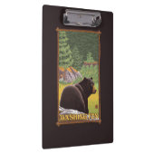 森林-ワシントン州のツキノワグマ クリップボード (右)