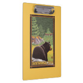 森林-ワシントン州のツキノワグマ クリップボード (右)