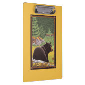 森林-ワシントン州のツキノワグマ クリップボード (右)