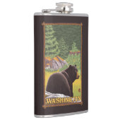 森林-ワシントン州のツキノワグマ フラスク (右)