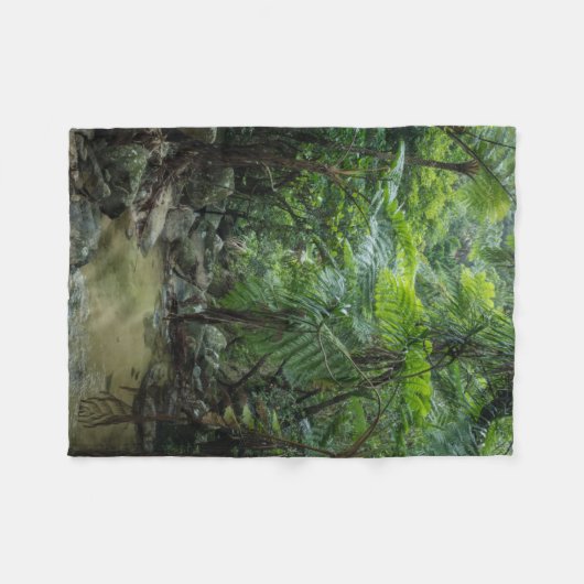 森林 |入表石垣国立公園 フリースブランケット (正面(横))