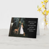 森林-妖精のファンタジーのカードカスタムでぴかぴか光って下さい カード (黄色い花)