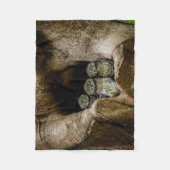 森林 |探している3つのフクロウ フリースブランケット (正面)