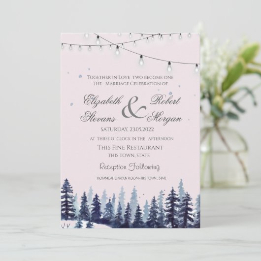 森林・松結婚林 招待状 (スタンド正面)