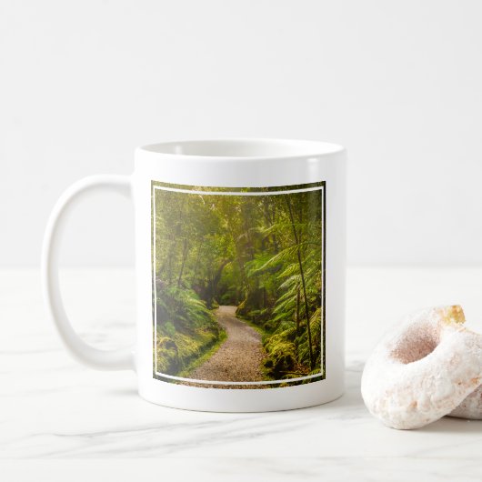 森林 |森林への歩道 コーヒーマグカップ (ドーナツ)