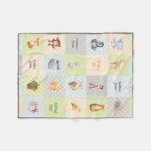 森林、海およびサファリの動物のキルトのフリースBlanke フリースブランケット (正面(横))