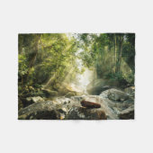 森林 |熱帯ジャングルフォレスト フリースブランケット (正面(横))