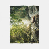 森林 |熱帯ジャングルフォレスト フリースブランケット (正面)