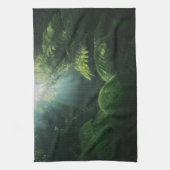 森林 |熱帯雨林シダ キッチンタオル (縦)
