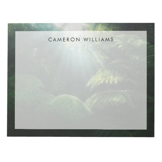 森林 |熱帯雨林シダ ノートパッド (正面)