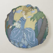 森林、「祝日Galantのためのイラストレーションで歩かせて下さい ラウンドクッション (裏面)