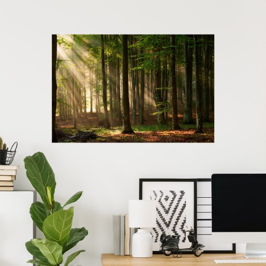 森林 |秋の森 ポスター (ホームオフィス)