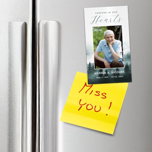 森林 自然 追悼 祈り フォト マグネット名刺