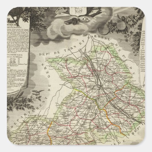 森林、都市、町 スクエアシール (正面)