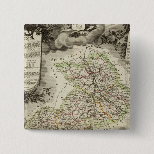 森林、都市、町 缶バッジ (正面)