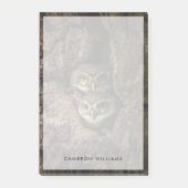 森林 | 2つのフクロウが探している ポストイット (正面)