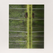 森林 Bear at Taiga Forest Northern Finland ジグソーパズル (縦)