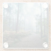 森林 | Dark Foggy Woods Norfolk UK ガラスコースター (裏面)