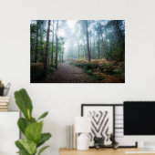 森林 | Dark Foggy Woods Norfolk UK ポスター (ホームオフィス)