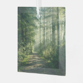 森林 Forest Path Hamburg Germany ガラスオーナメント (正面左)