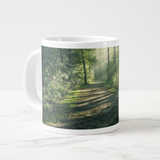森林 Forest Path Hamburg Germany ジャンボコーヒーマグカップ (正面左)