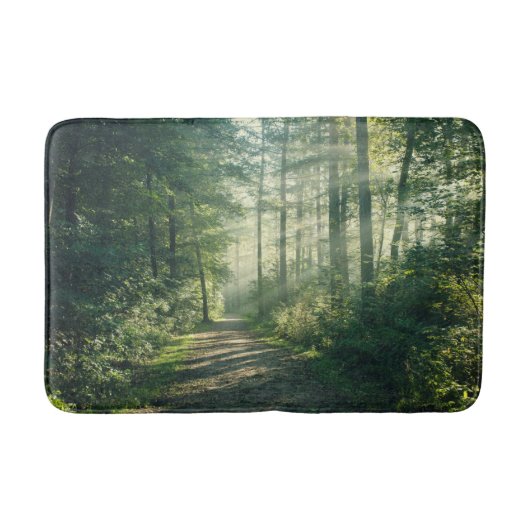 森林 Forest Path Hamburg Germany バスマット (正面)