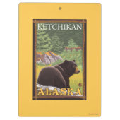 森林- Ketchikan、アラスカのツキノワグマ クリップボード (裏面)