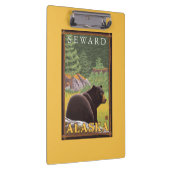 森林- Seward、アラスカのツキノワグマ クリップボード (右)
