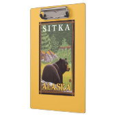 森林- Sitka、アラスカのツキノワグマ クリップボード (左)