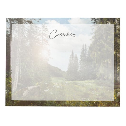 森林 | Sun Peek Thru ノートパッド (正面)