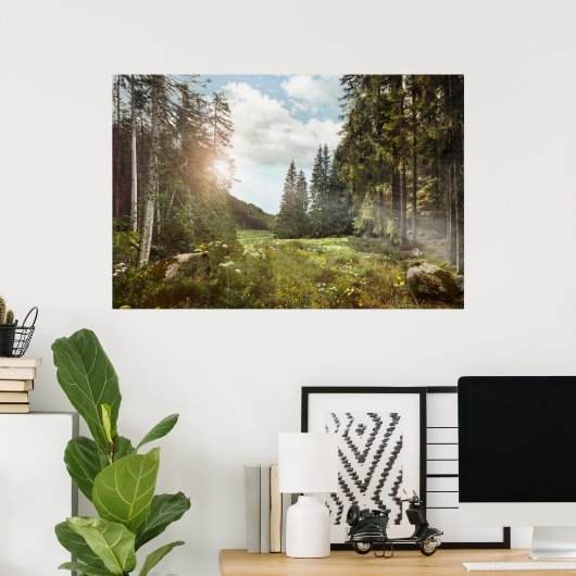 森林 | Sun Peek Thru ポスター (ホームオフィス)