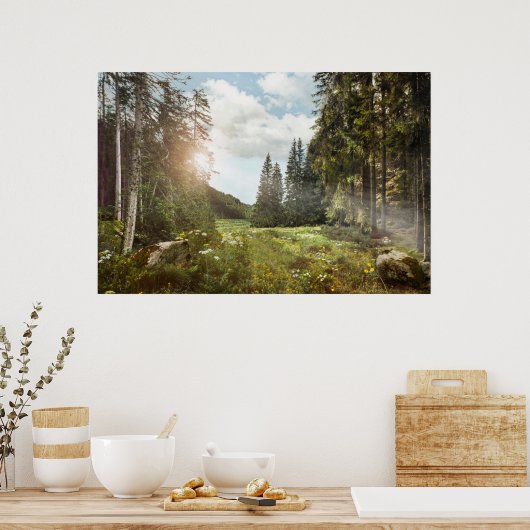 森林 | Sun Peek Thru ポスター (キッチン)