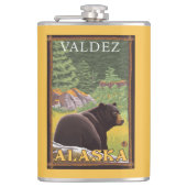 森林- Valdez、アラスカのツキノワグマ フラスク (正面)