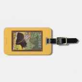 森林- Valdez、アラスカのツキノワグマ ラゲッジタグ (正面横)