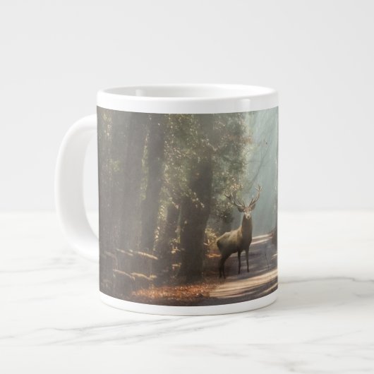 森林 | Woodland Stag ジャンボコーヒーマグカップ (正面左)