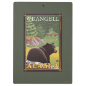 森林- Wrangell、アラスカのツキノワグマ クリップボード (裏面)