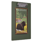 森林- Wrangell、アラスカのツキノワグマ クリップボード (右)