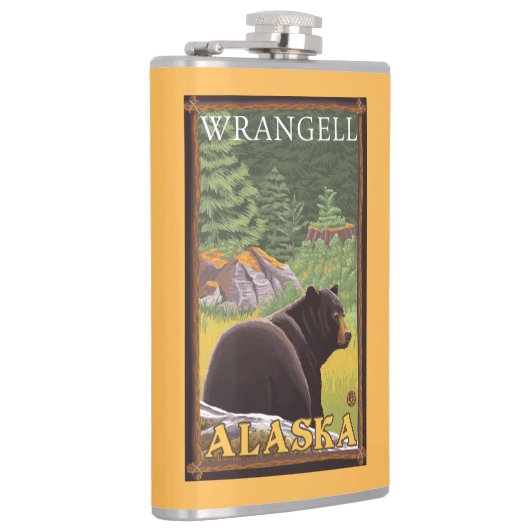 森林- Wrangell、アラスカのツキノワグマ フラスク (右)