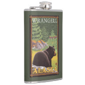 森林- Wrangell、アラスカのツキノワグマ フラスク (右)