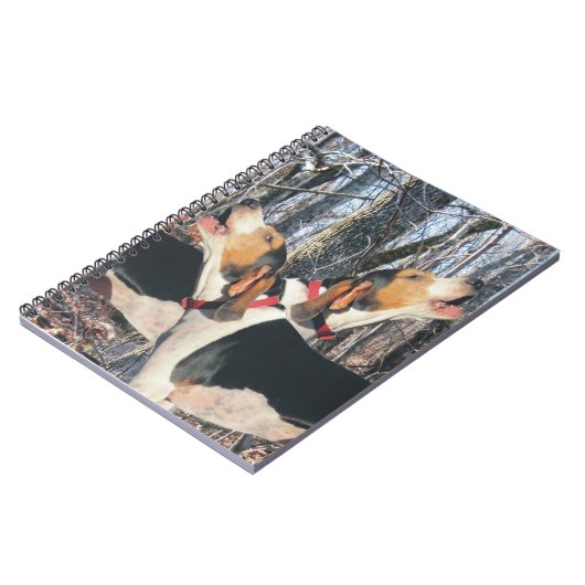 森林Treeingの歩行者のCoonhoundのノート ノートブック (左側)