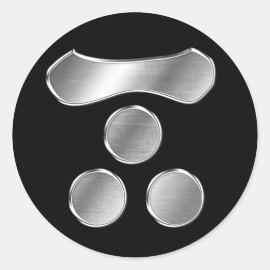 森氏掃部シルバークローム ラウンドシール (正面)