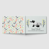 森男女兼用のバッジャー赤ちゃんシャワー ゲストブック (全面)