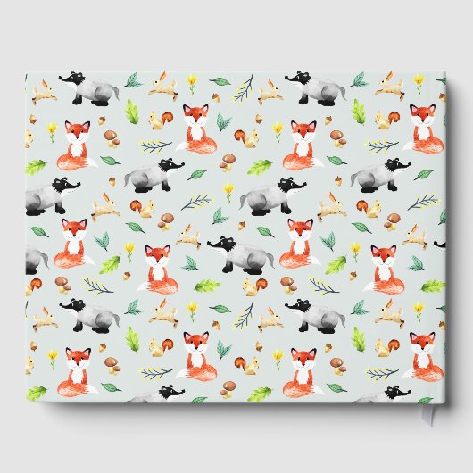 森男女兼用のバッジャー赤ちゃんシャワー ゲストブック (裏面)