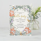 森男女兼用動物ボホベイビーシャワー 招待状 (スタンド正面)