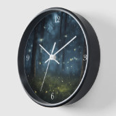 森白熱［赤熱］光を放つ蛍 壁時計 (傾斜)