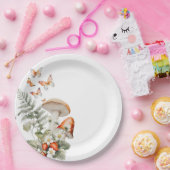 森秋小さなキノコの赤ちゃんシャワー ペーパープレート (パーティー)