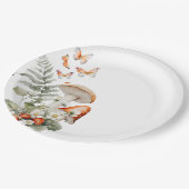 森秋小さなキノコの赤ちゃんシャワー ペーパープレート (アングル)